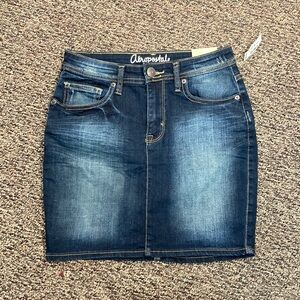 Aeropostale NWT Denim The Perfect High Waist Mini Skirt size 0